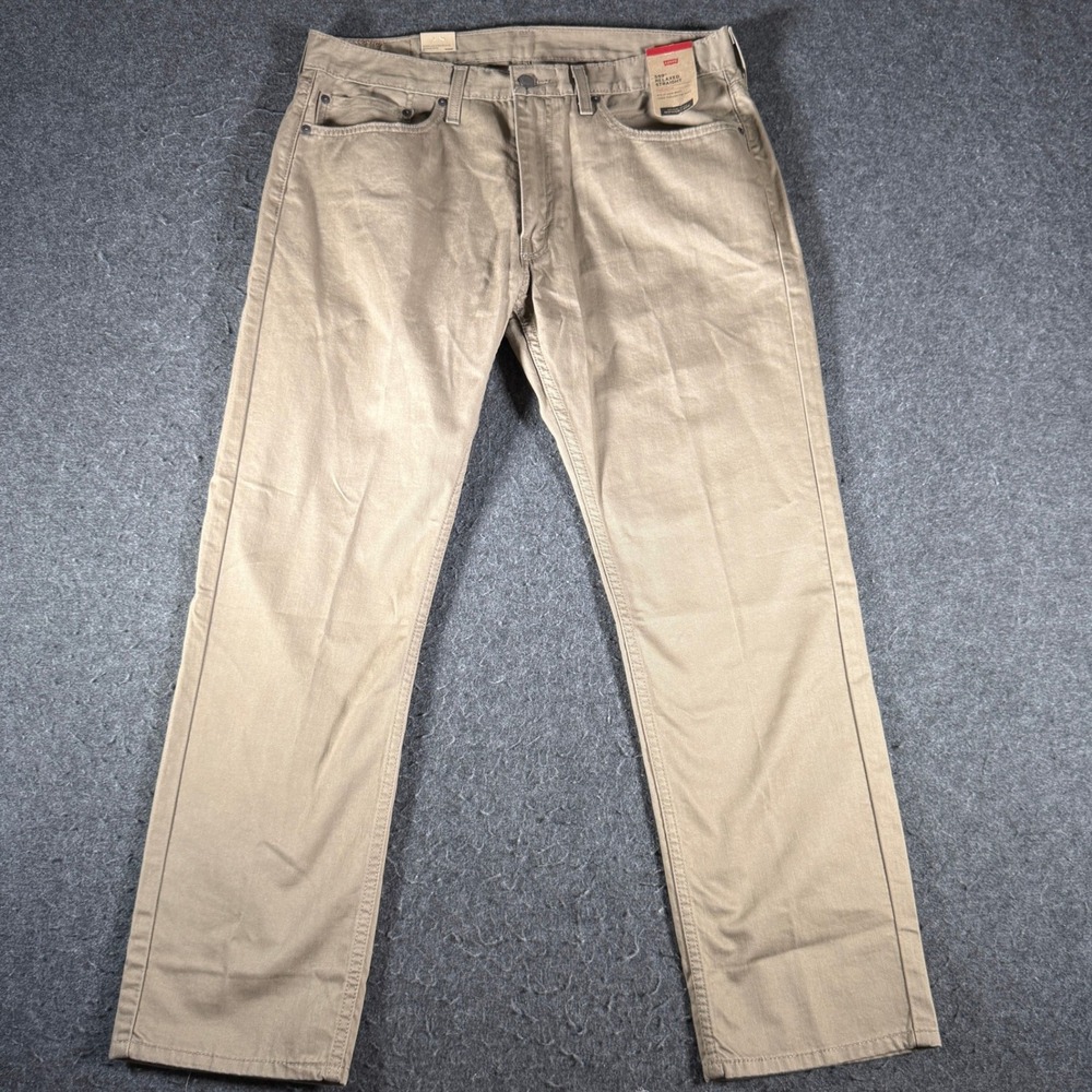 NEW Levis 559 Relaxed Straight Jeans Mens 36x32 Khaki Tan Cotton Pants NWT